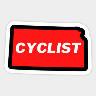 Kansas Cyclist Shirt, Kansas Cycling T-Shirt, Sunflower State Cycling, Kansas Cycling, Kansas Cyclist, Kansas Cyclist Gift Sticker